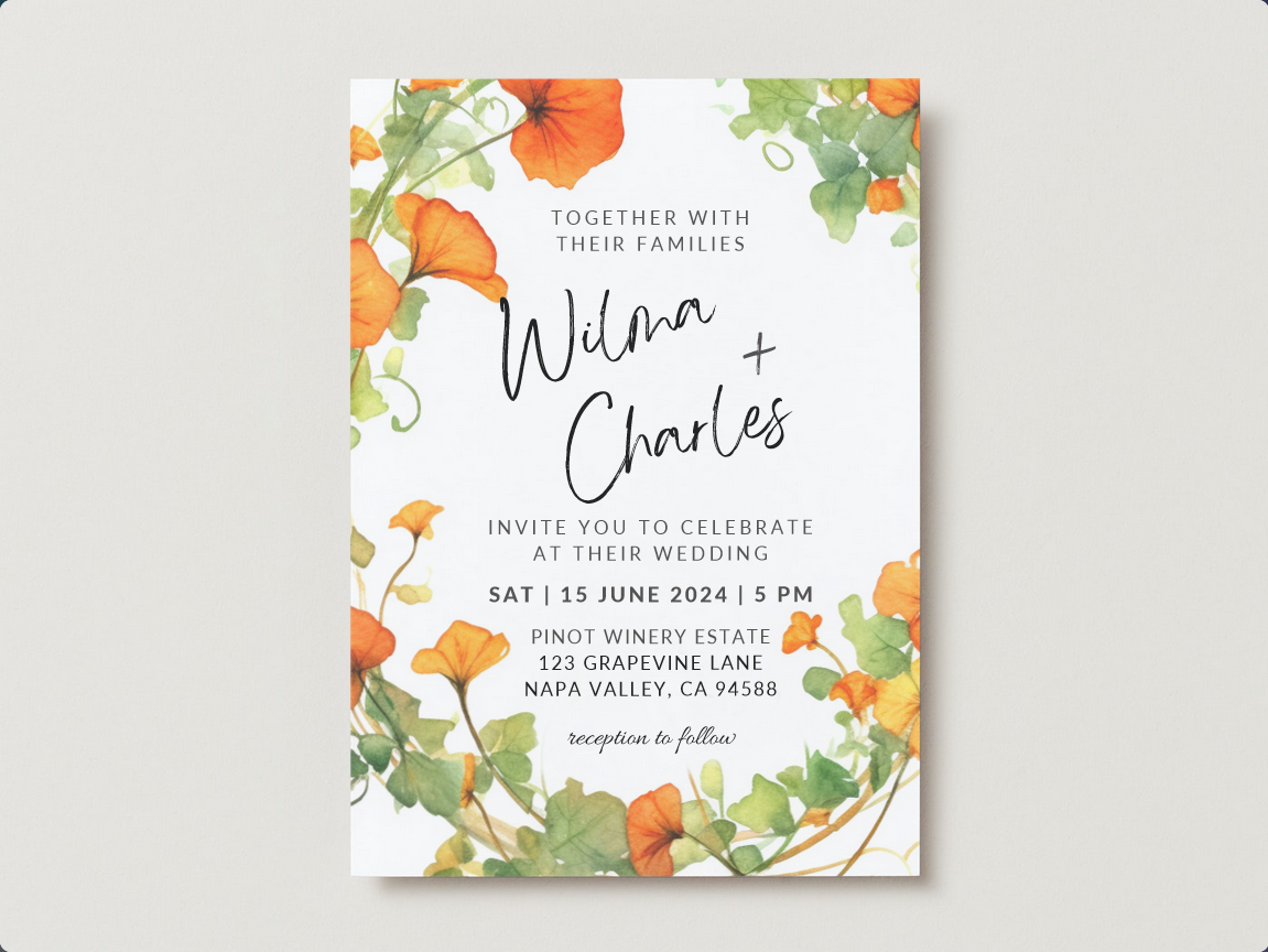 printable wedding invitations and rsvp cards