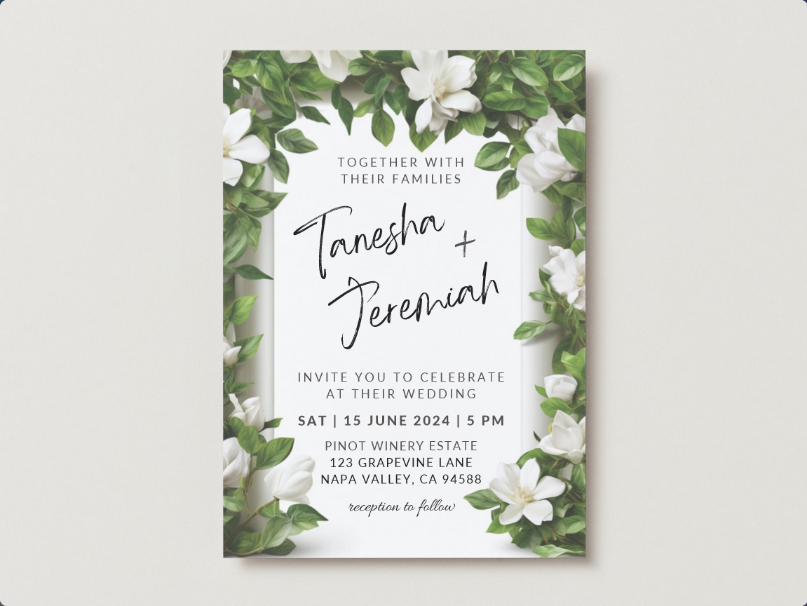 printable wedding invitations and rsvp cards