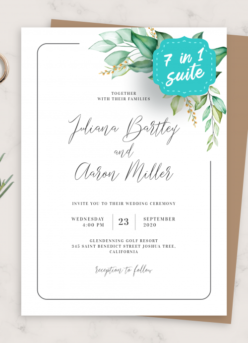 Wedding Invitation Templates - Download or Order prints