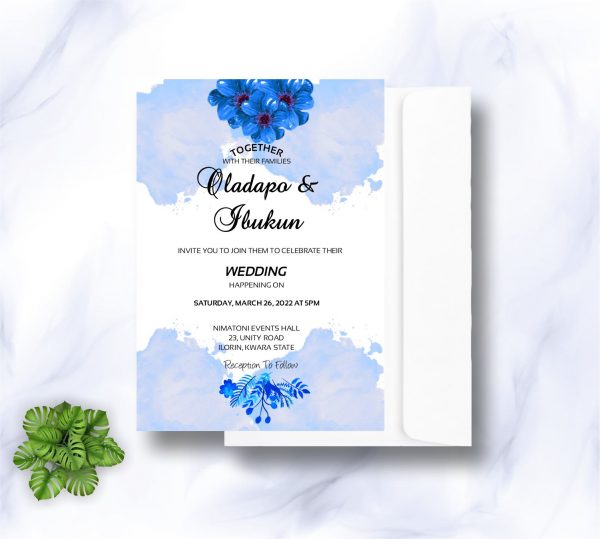 Get Blue And White Wedding Invitation Cards Design And Printing ...