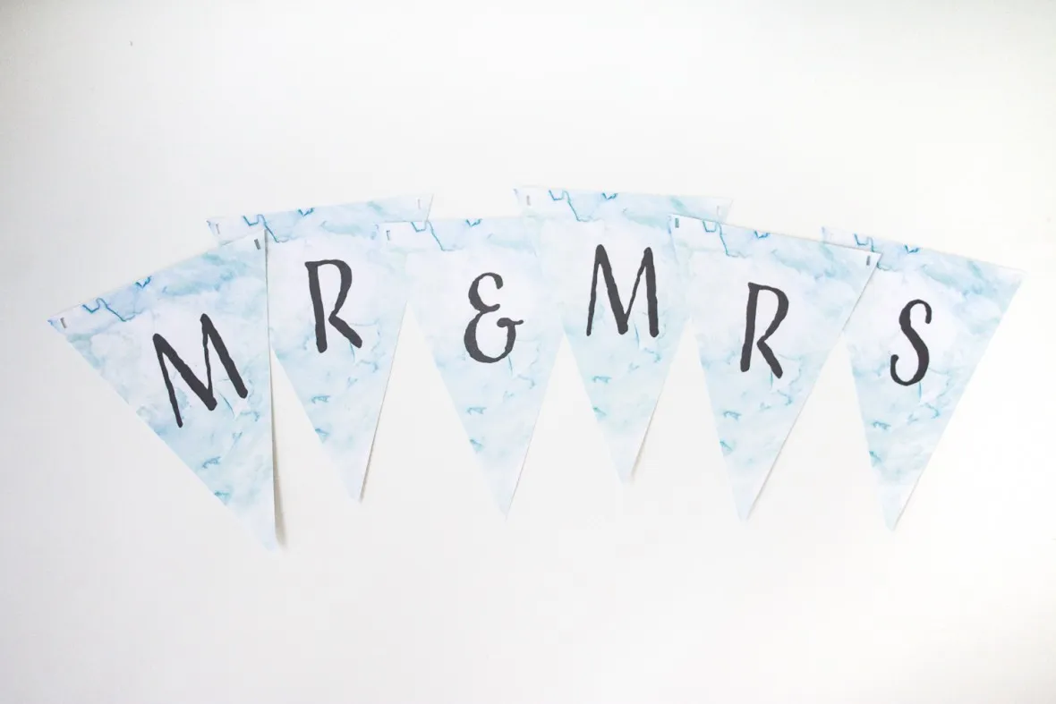 FREE DIY Printable Wedding Banner