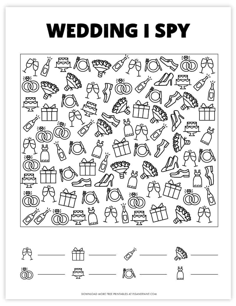 printable wedding mazes