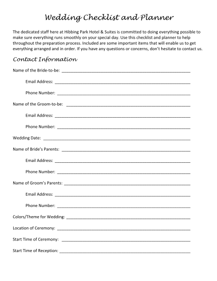 printable wedding music checklist