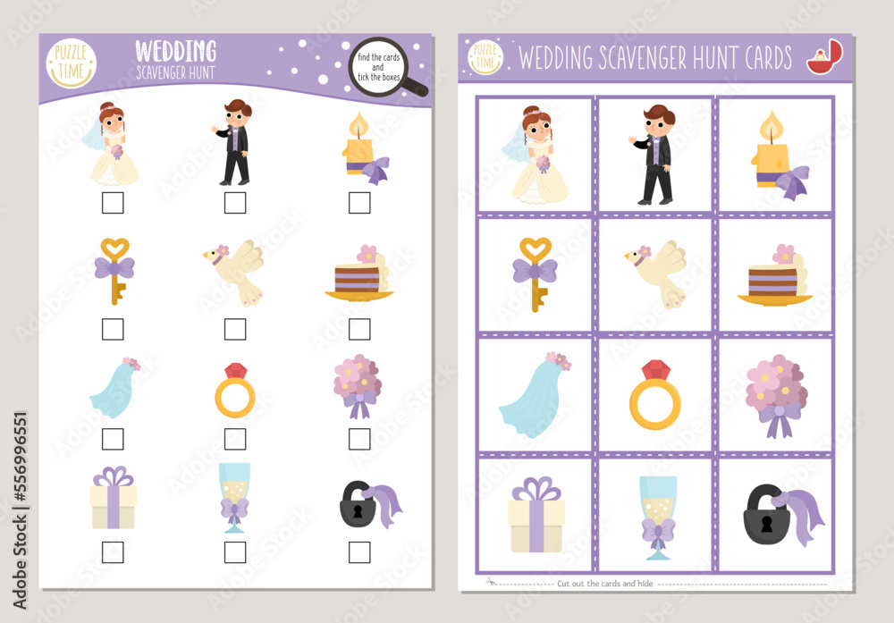 printable wedding photo scavenger hunt