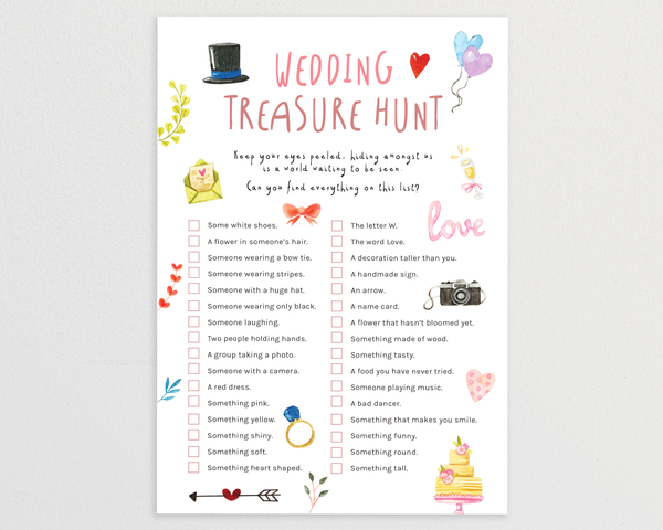 printable wedding photo scavenger hunt