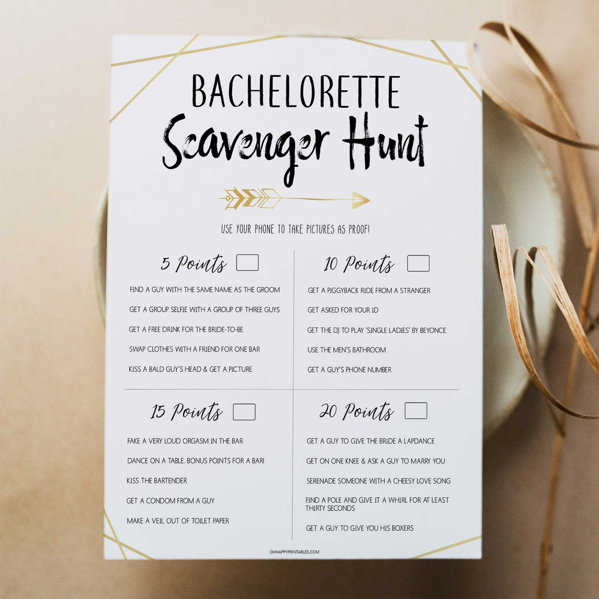 printable wedding photo scavenger hunt