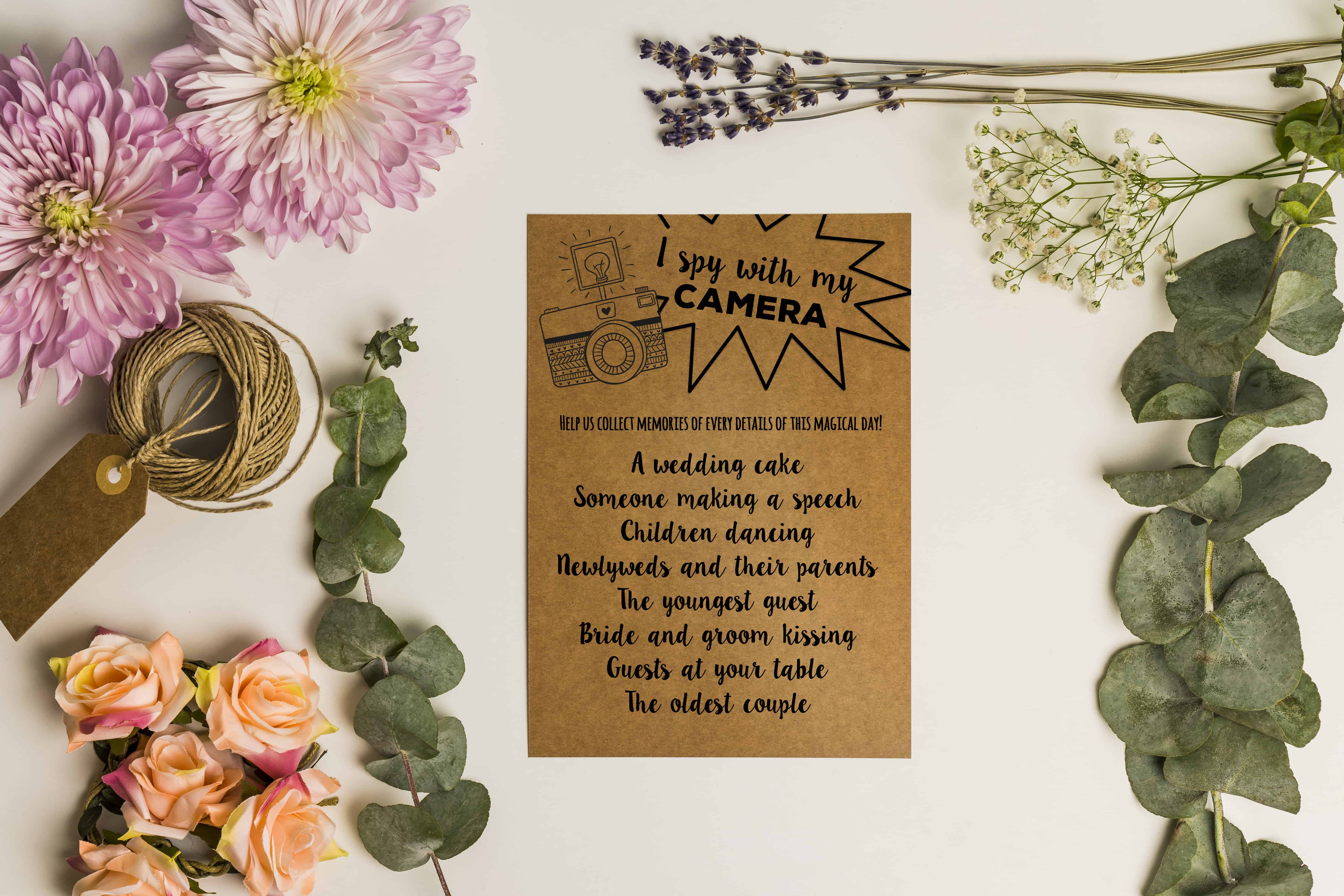 printable wedding photo scavenger hunt