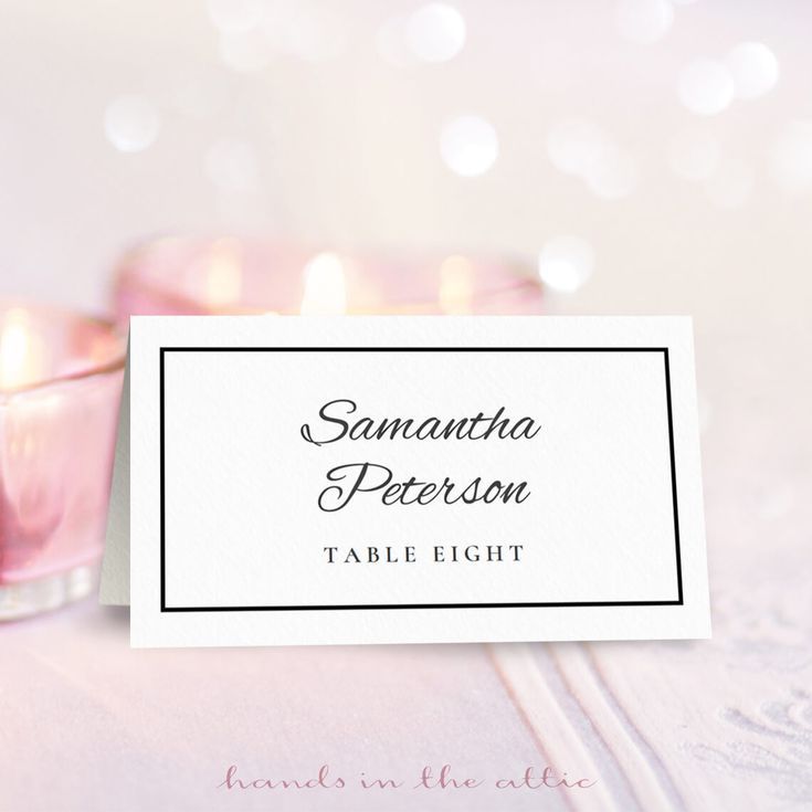 Print out These 5 Free Place Card Templates for Your Wedding