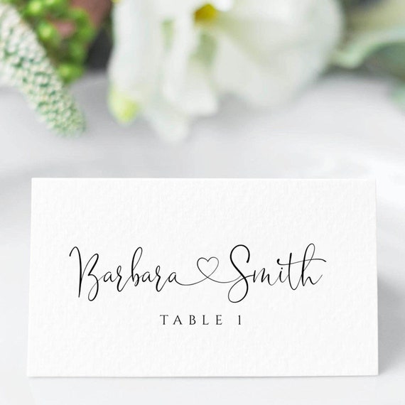 printable wedding place cards template
