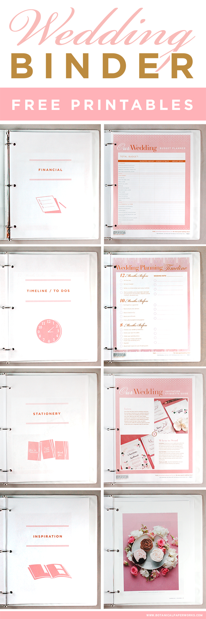 free printables} Wedding Planning Binder - Botanical PaperWorks