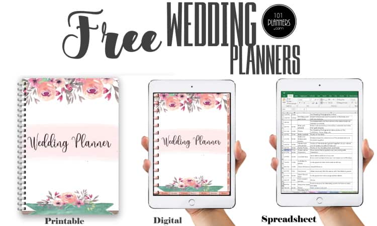 printable wedding planner book