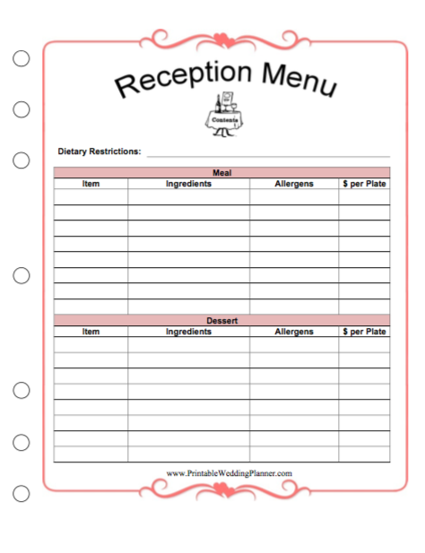 Printable Wedding Planner | Free Printables