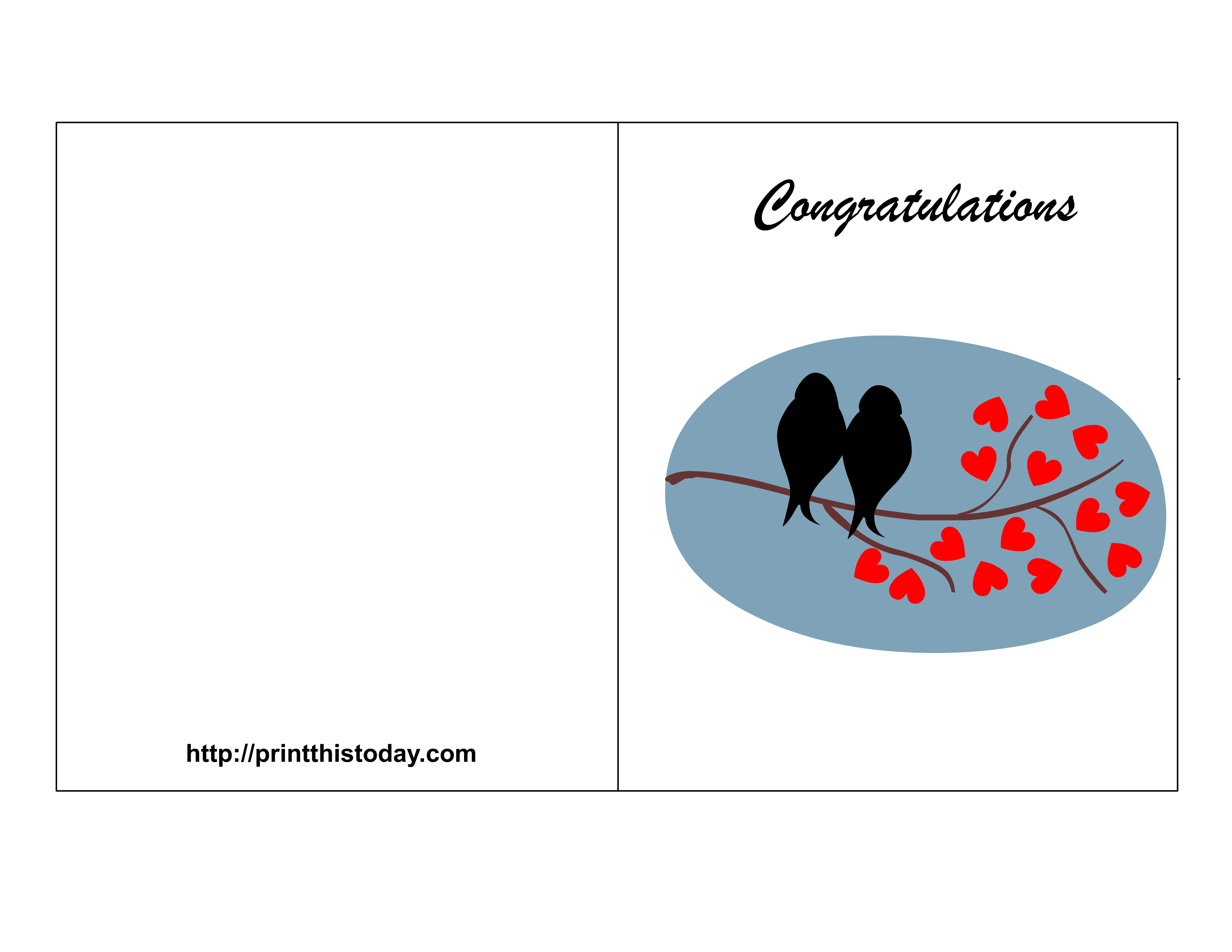 11 Free, Printable Wedding Cards that Say Congrats