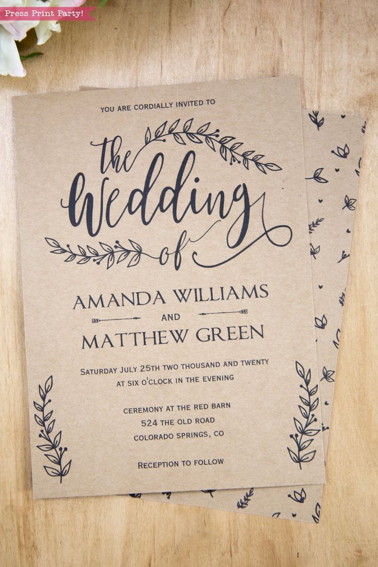Free Wedding Card Invitation Templates