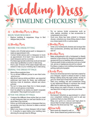 printable wedding to do list timeline
