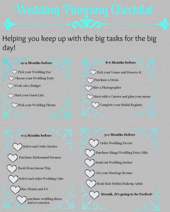 Free Printable Wedding Planning Checklist - Real Advice Gal