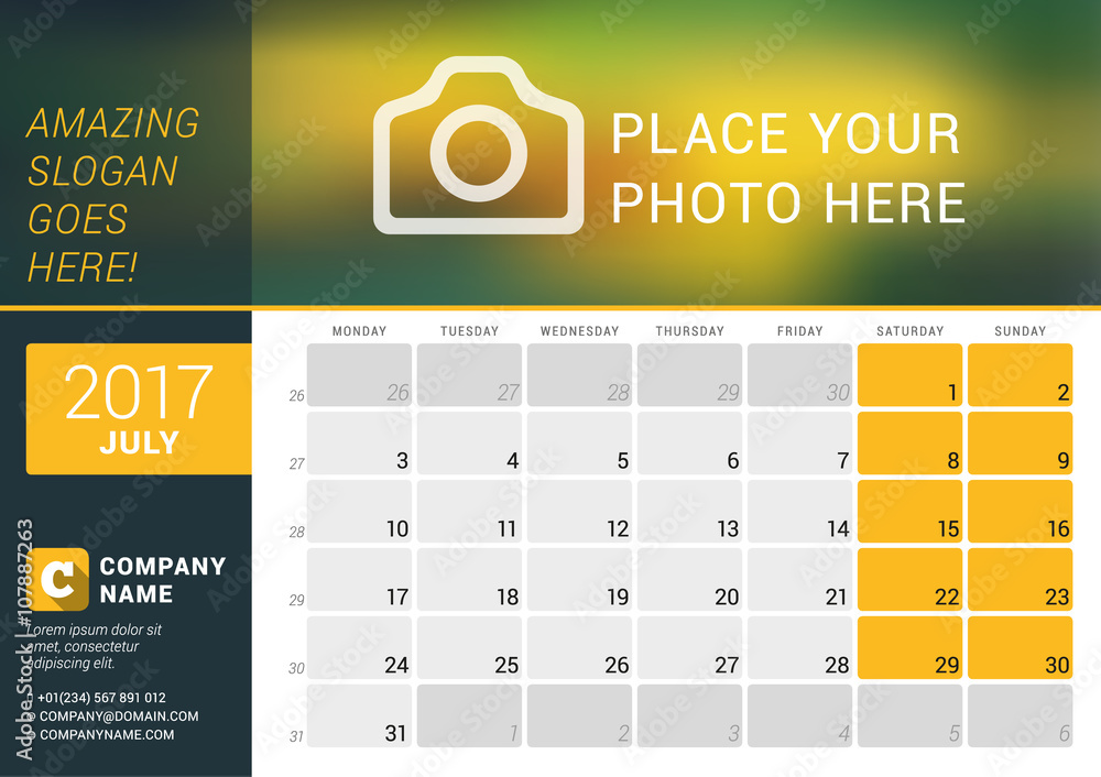 printable week numbers 2017