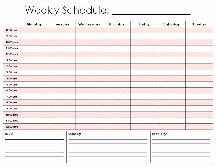 Free Appointment Schedule Template