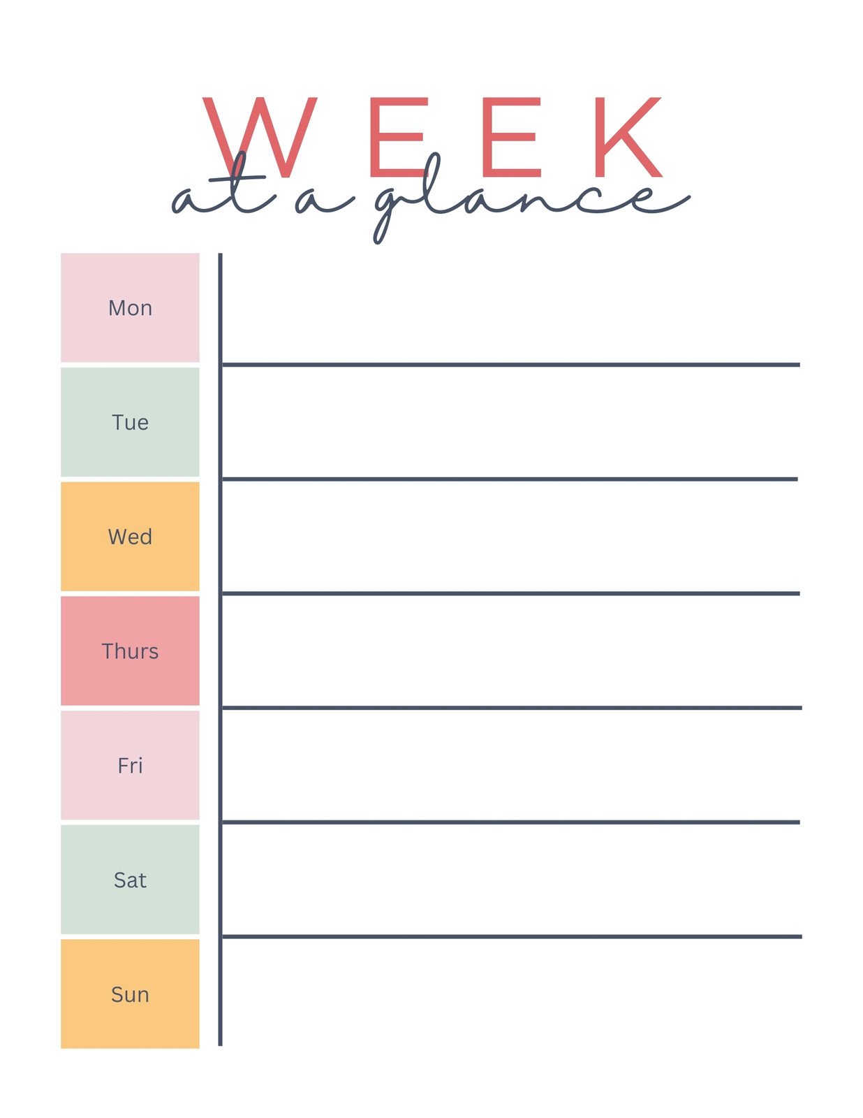 Free and customizable weekly planner templates 
