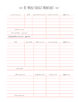 printable weekly budget planner free