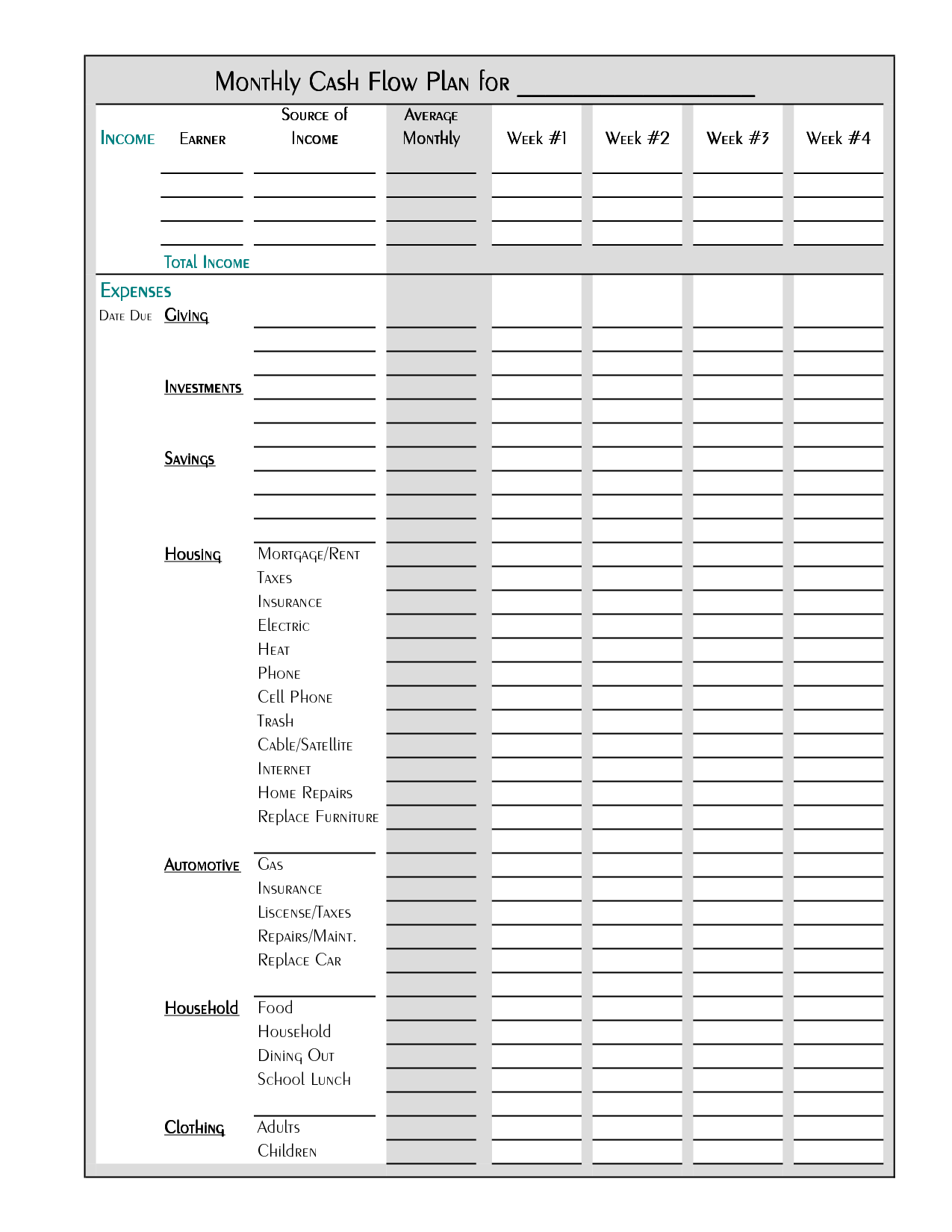 Weekly Budget Worksheet Free - 10 Free PDF Printables | Printablee