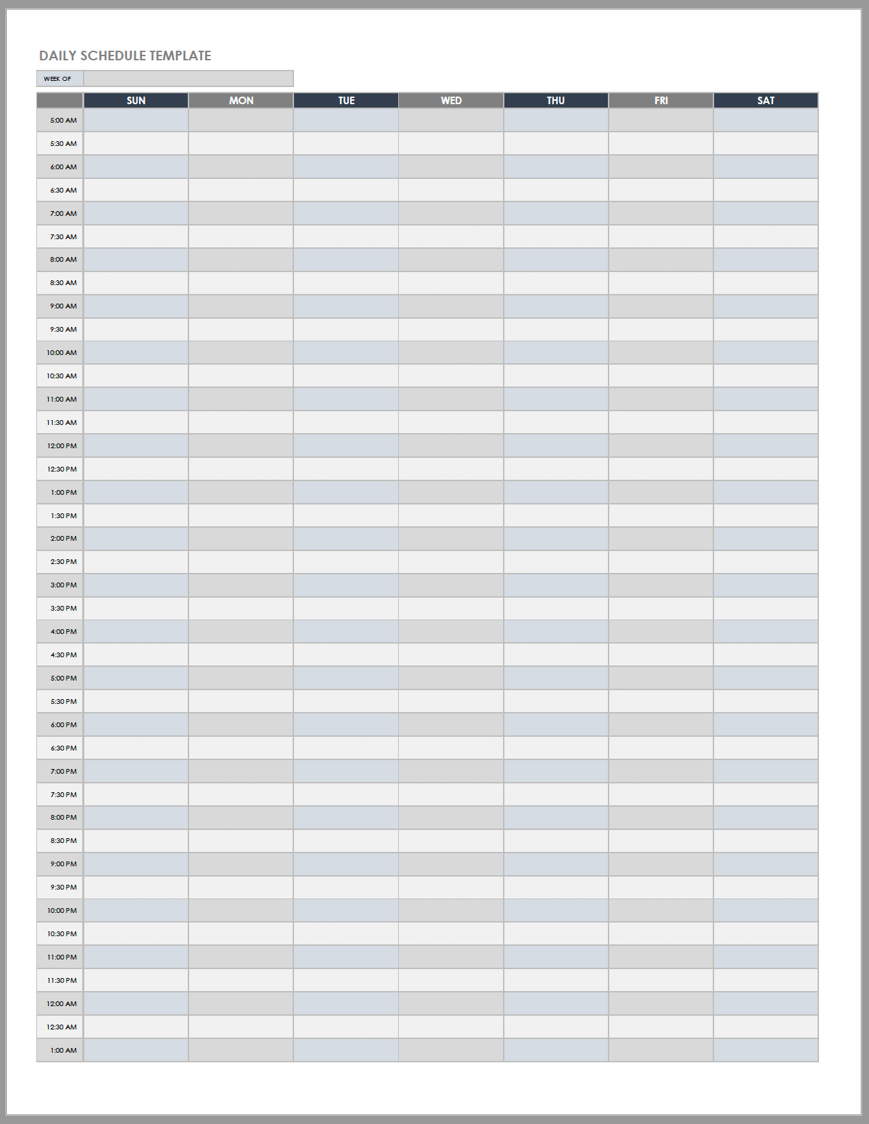 Free Daily Work Schedule Templates | Smartsheet