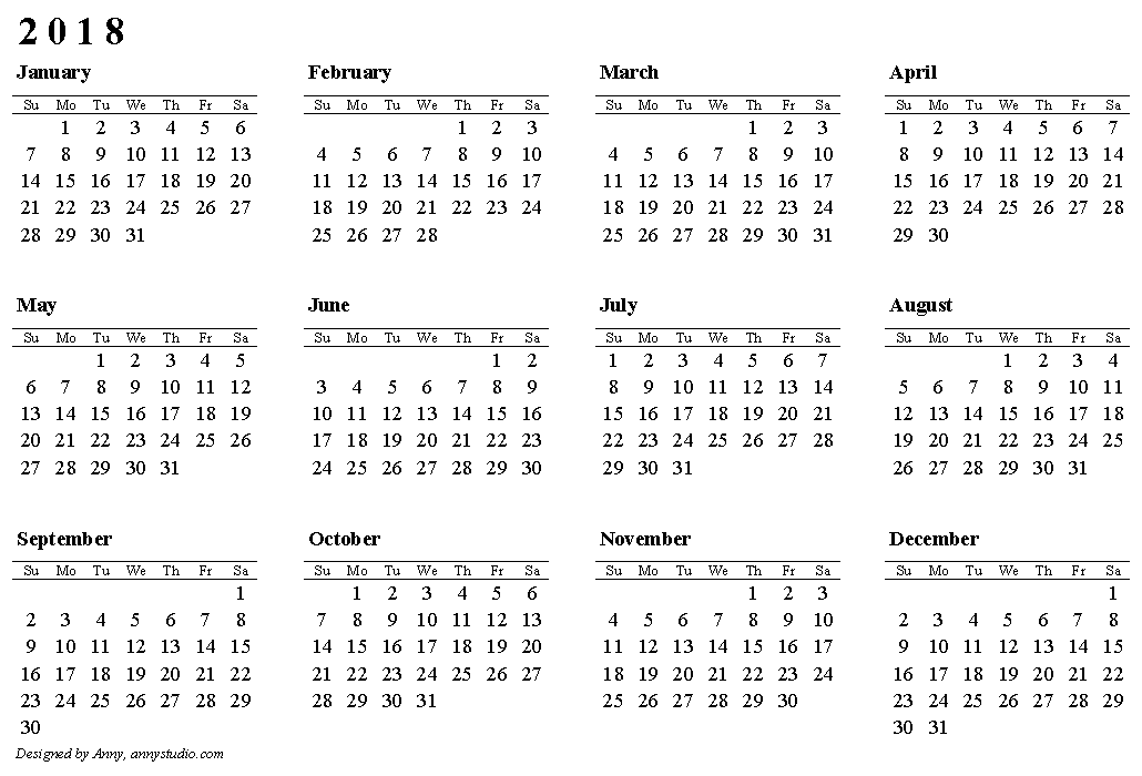 Free printable calendars and planners for 2024 and past years