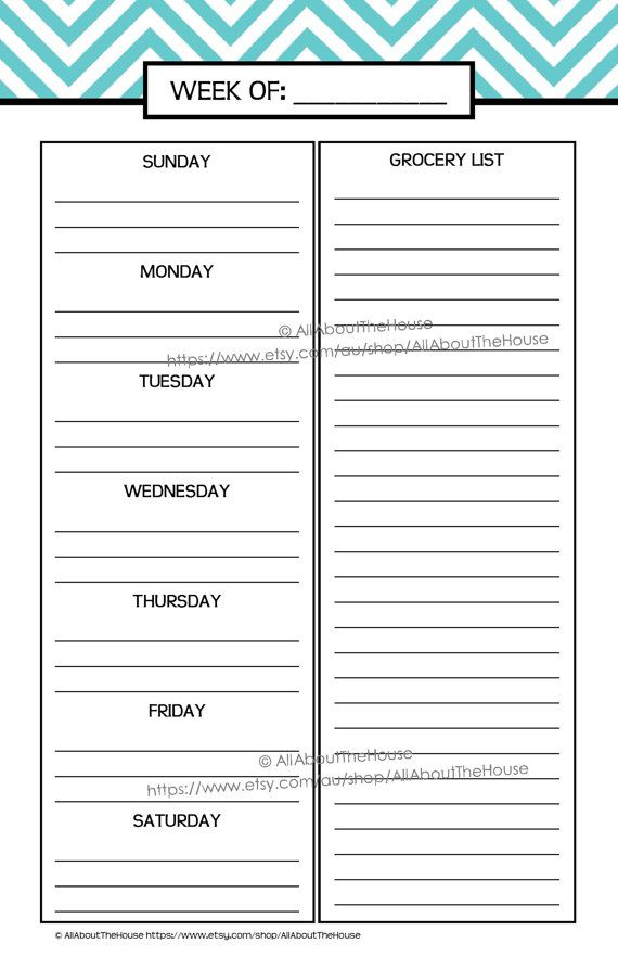 Printable Planner Daily Planner Weekly Planner Calendar Diary PDF ...