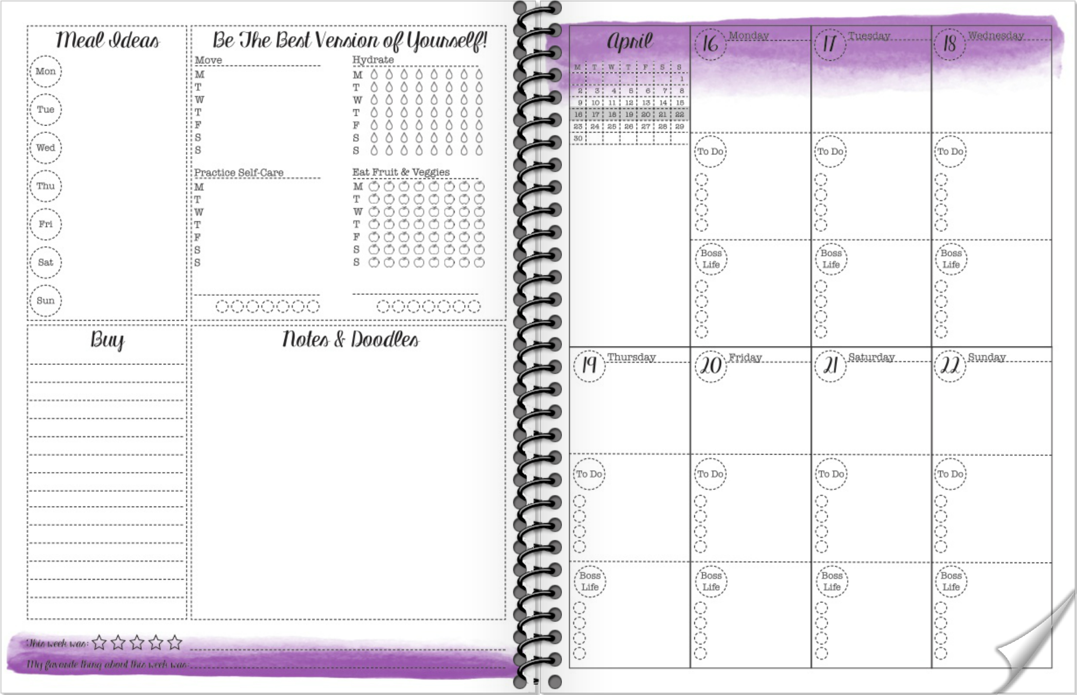 Free Printable 2018 Monthly and Weekly Planner - Sannipanni