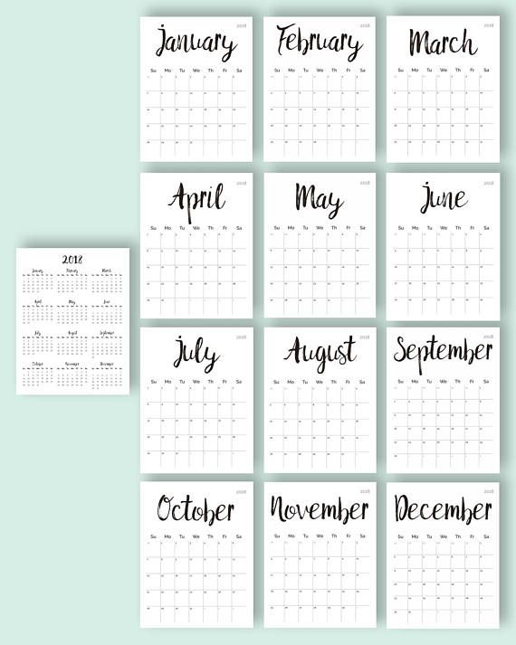Printable Calendar 2024 2025 Desk Calendar PDF Download Planner ...