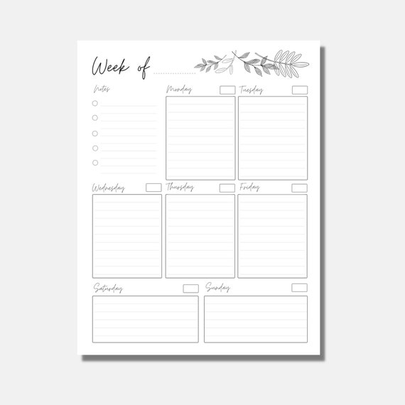 Weekly Planner Printable to Do List Vertical   New Zealand