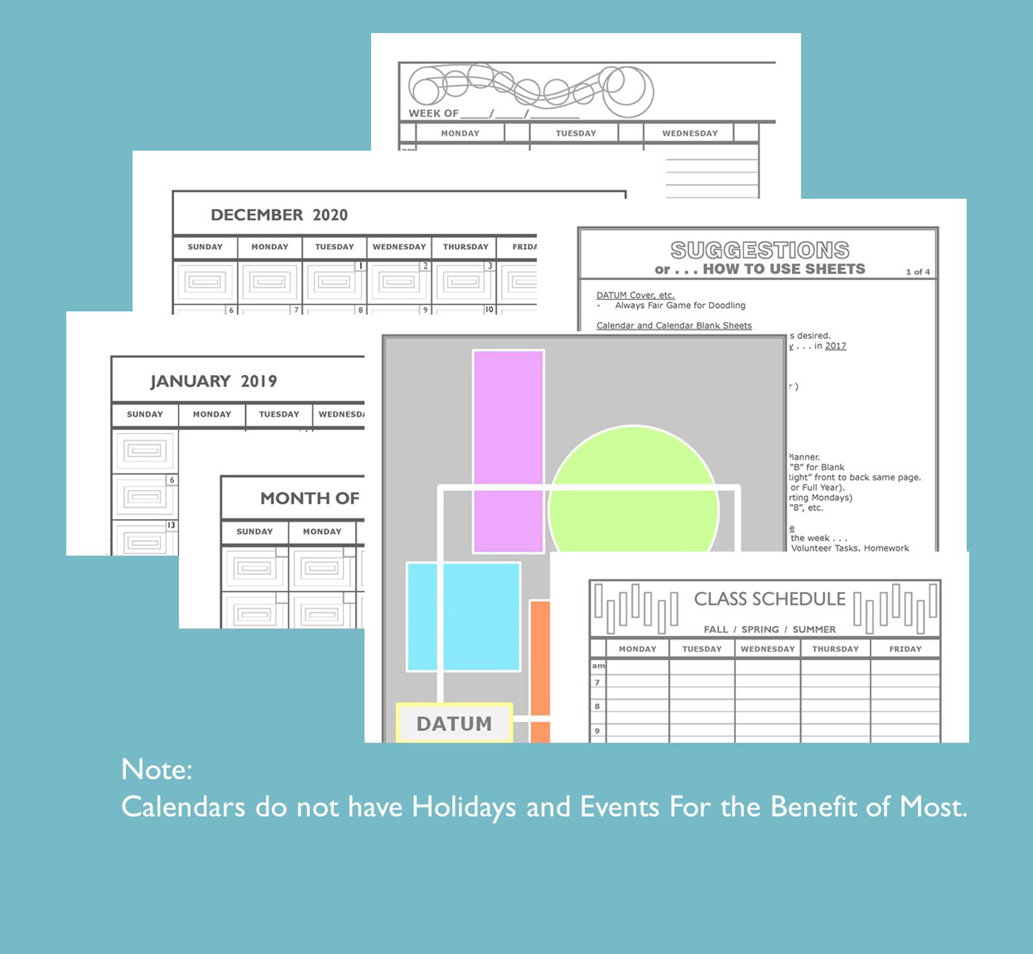 DATUM ORGANIZER - 2019 - 2020 Printable Planner Template | SEWING ...