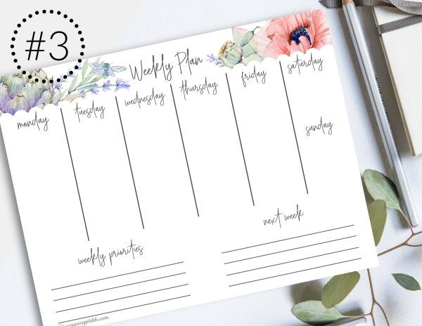 5 FREE Printable Floral Weekly Planners to CRUSH Your Goals! - A ...