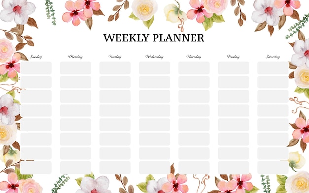Premium Vector | Cute Colorful Weekly Planner With Gorgeous Pastel ...