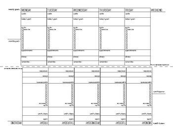 printable weekly planner for work