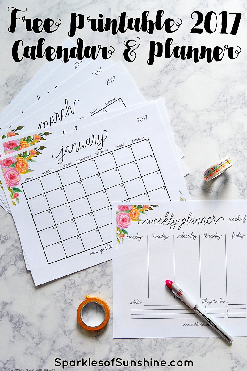 printable weekly planner july 2018