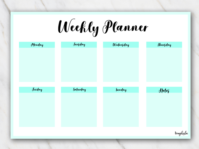 Printable weekly planner | FREE