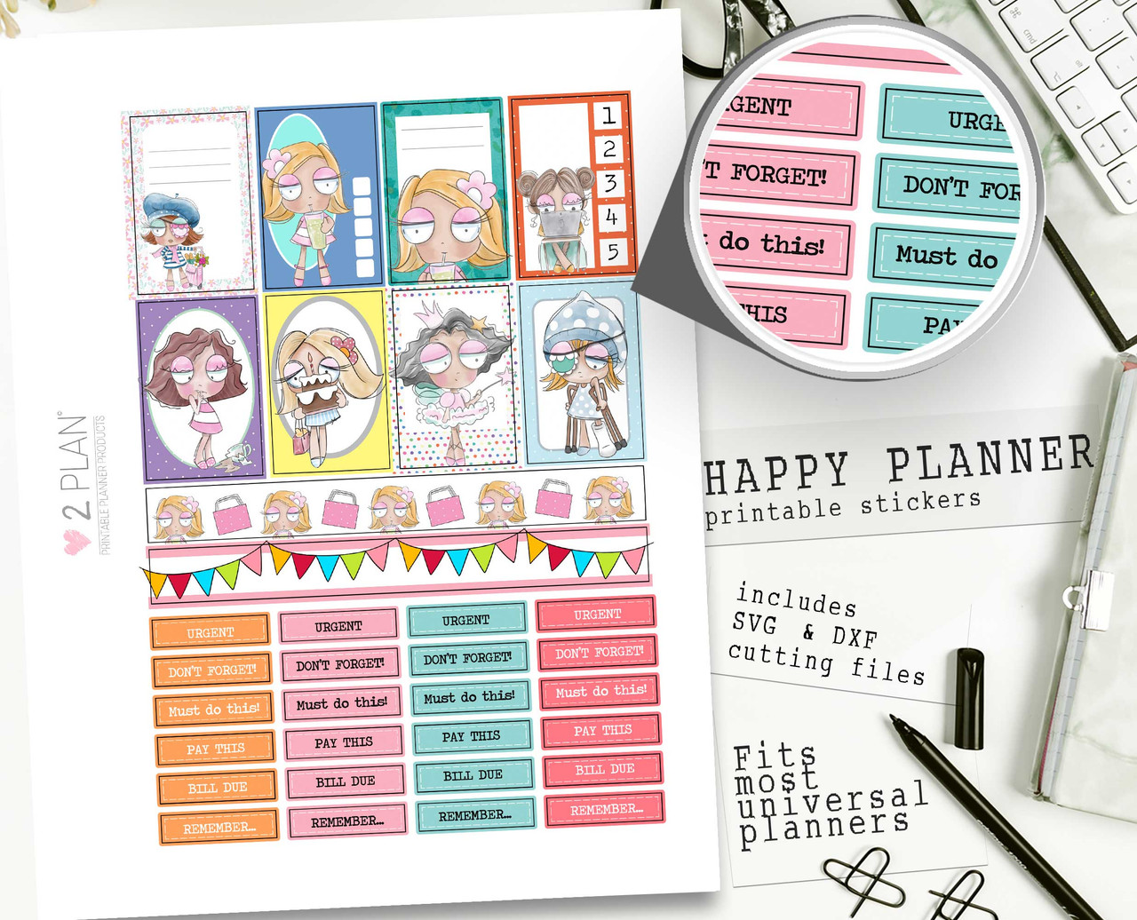 printable weekly planner stickers