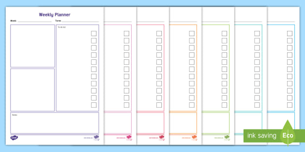 Weekly Teacher Planner - Printable ARC Template - Twinkl