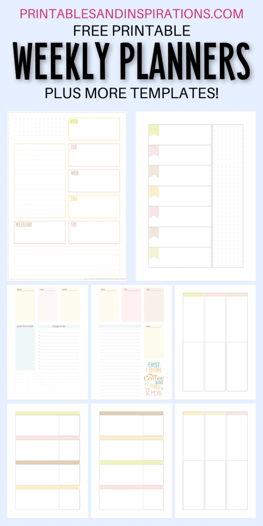 printable weekly planner teacher