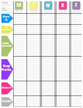 Lesson Plan Template (Weekly View)