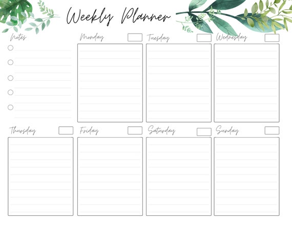 Weekly Planner Printable to Do List  