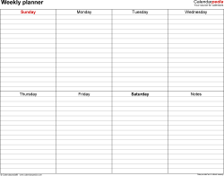 Free Weekly Planners in PDF format - 20+ Templates