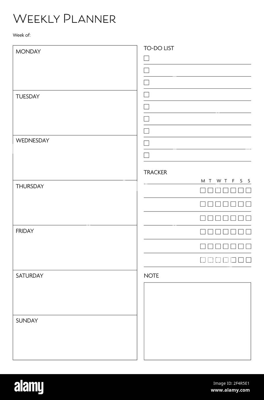 printable weekly planner to do list