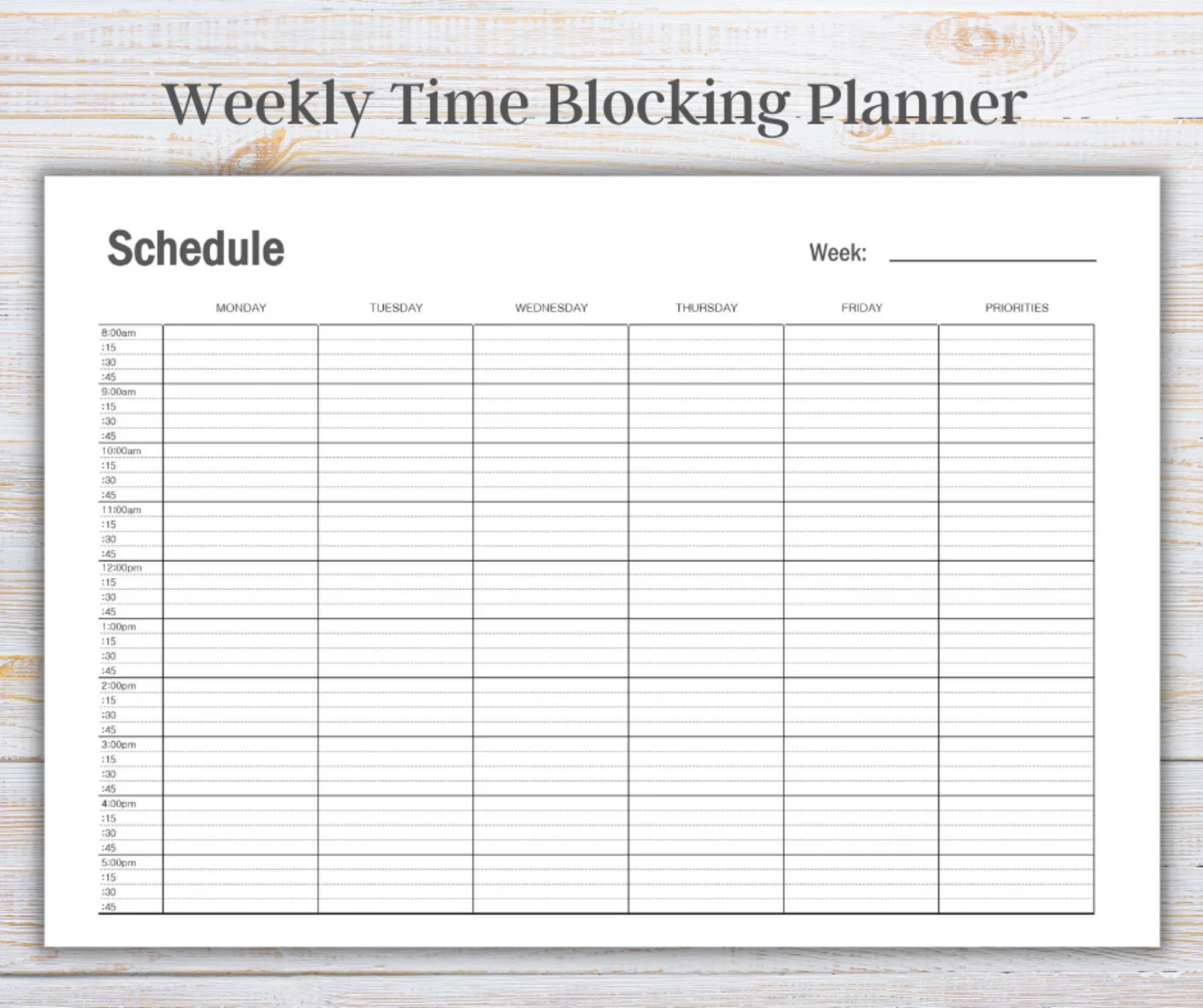 Time Blocking Printable Planner, with 15-Minute Increment, Monday Start, A4 & Letter - Worksheets Library time-blocking-printable-planner-with-15-minute-increment-monday-start-a4-letter-worksheets-library