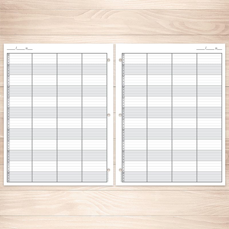 printable weekly schedule 15 minute increments