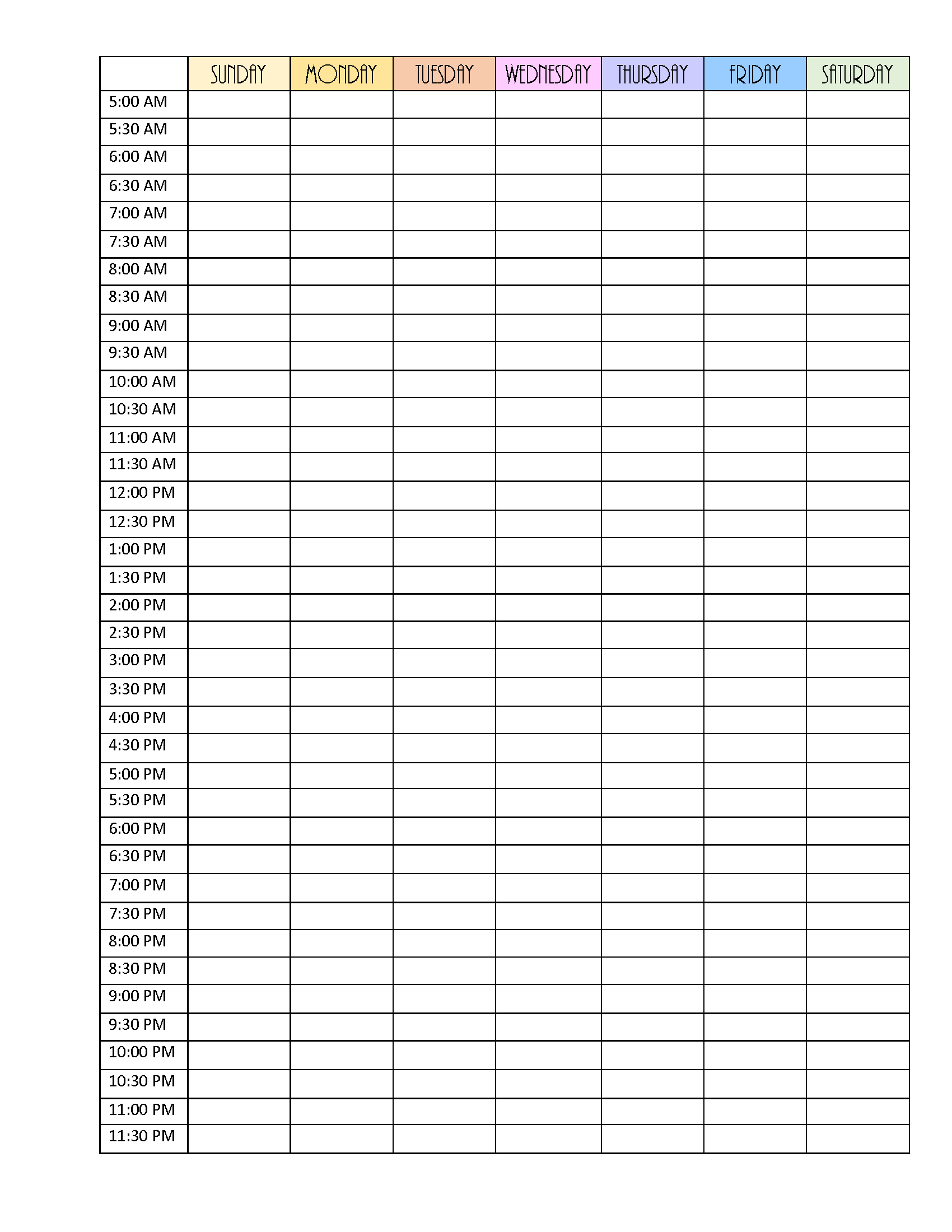 FREE Printable Hourly Planner - Daily, Weekly or Monthly