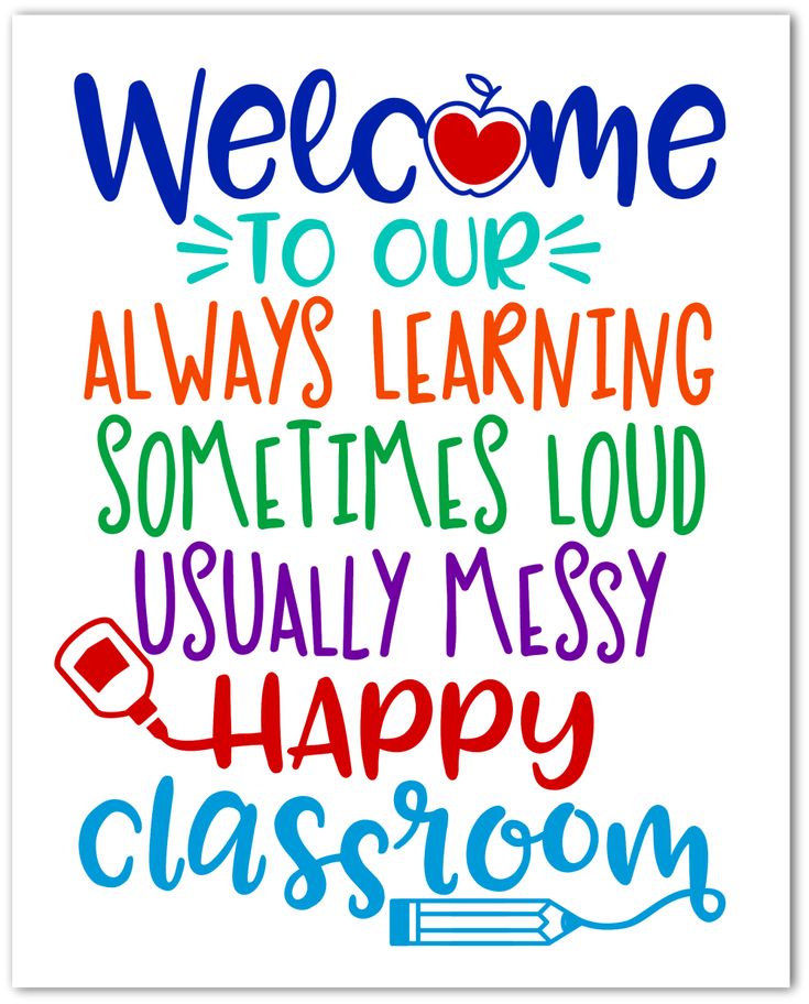 Welcome to Our Happy Classroom Printable and SVG