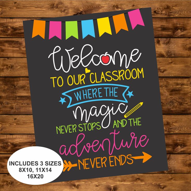 Welcome to our Classroom Sign, Instant Download, Back to School ...