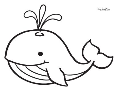 Whale Coloring Pages - 30 Printable Sheets